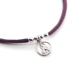 CARMELO scapular - 10mm silver medal necklace with elastic