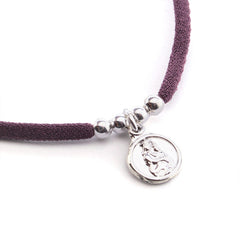 CARMELO scapular - 10mm silver medal necklace with elastic