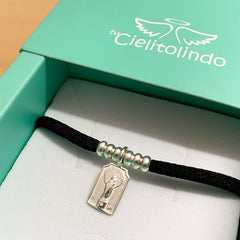 VIRGEN DEL PILAR - Pulsera medalla plata 7x10mm