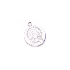 Virgen de Medjugorje - medalla de plata personalizable CIELITO