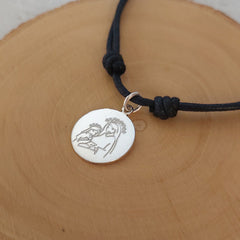 Santa Ana - medalla de plata personalizable CIELITO