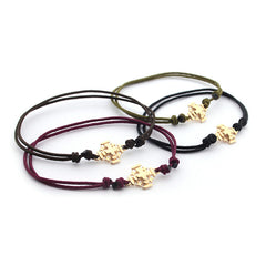 JERUSALÉN - Pulsera cruz dorada 10mm