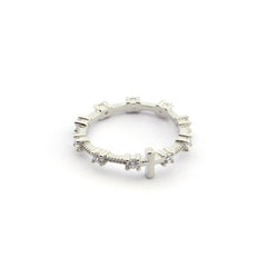 ROSARIO D ring - silver and zircons