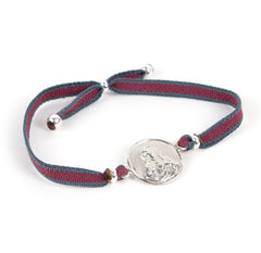 Escapulario MADRE BICO - pulsera medalla de plata 15mm con elástico