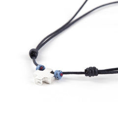 CRETA - customizable knot necklace cross silver 15mm