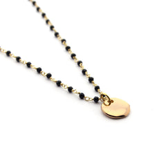 LEILA - customizable necklace gold medal 10mm