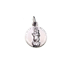 Virgen Blanca - medalla clásica 17mm