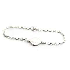 DINA - pulsera personalizable medalla plata 12mm