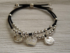 PULSERA DE LA FAMILIA - pulsera personalizable medallas plata 10mm
