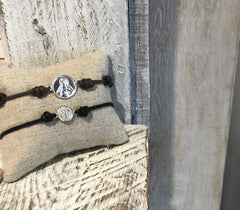 SAN BENITO - pulsera medalla plata 9mm