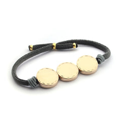CARLOTA DOR - pulsera personalizable medallas doradas 15mm. Hasta 6 medallas