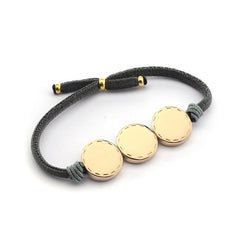 CARLOTA DOR - pulsera personalizable medallas doradas 15mm. Hasta 6 medallas