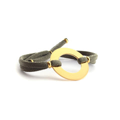 ORQUIDEA DOR - pulsera personalizable donut dorado 27mm