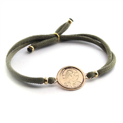 DULCE MARÍA scapular - 16mm gold medal bracelet with elastic