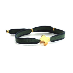 💦PLA DOR BICO - pulsera cruz personalizable dorada 10mm