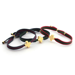 💦PLA DOR BICO - pulsera cruz personalizable dorada 10mm