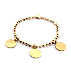 PAOLA - customizable bracelet with 13mm gold medals