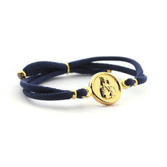 Escapulario CARMELO DOR - pulsera medalla dorada 14mm con elástico