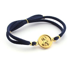 Escapulario CARMELO DOR - pulsera medalla dorada 14mm con elástico