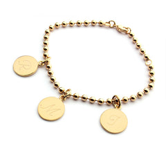 PAOLA - customizable bracelet with 13mm gold medals