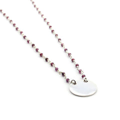 SALVIA - collar personalizable medalla de plata 18mm