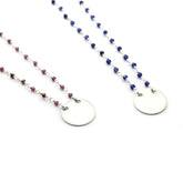 SALVIA - collar personalizable medalla de plata 18mm