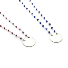 SALVIA - collar personalizable medalla de plata 18mm