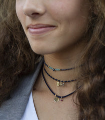 HAYA - collar inicial medalla dorada 10mm