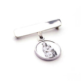 Aguja con escapulario CARMELO - medalla de plata 18mm