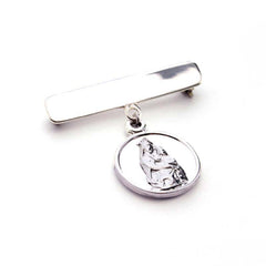 Aguja con escapulario CARMELO - medalla de plata 18mm