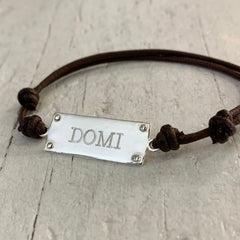 MARCO - pulsera personalizable medalla plata 30x10mm