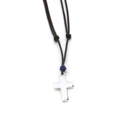 ELIAS - customizable silver cross necklace 13x19mm