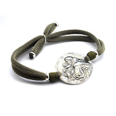 Saint Anthony of Padua - 25mm silver medal bracelet