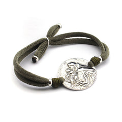 Saint Anthony of Padua - 25mm silver medal bracelet