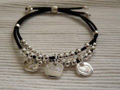 PULSERA DE LA FAMILIA - pulsera personalizable medallas plata 13mm