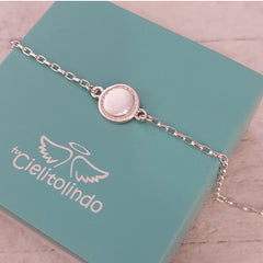 DINA - pulsera personalizable medalla plata 12mm