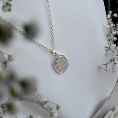 FRIENDS OF JESUS Scapular - 18x20mm silver medal necklace with chain