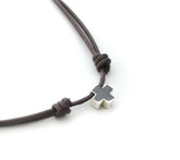 ALMA - 10mm silver cross necklace