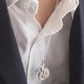 Escapulario VIRGEN DEL CARMEN - collar medalla 17mm con cadena