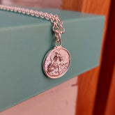 Escapulario MADRE - collar medalla de plata 15 mm con cadena