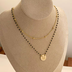 SALVIA DOR - collar personalizable medalla dorada 15mm