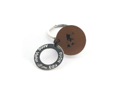 PAPÁ - llavero personalizable aro plata 27 mm