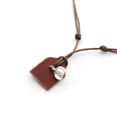 Escapulario SAGRARIO - collar medalla de plata 7mm con cordón