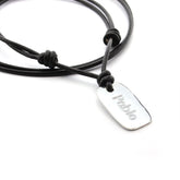 LUCAS - collar personalizable plata 15x26mm