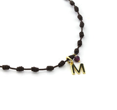 OLAYA GOLD INITIAL - Letter knot necklace