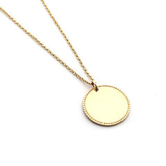 MARTA - customizable necklace gold medal 20mm