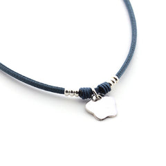 TOP - collar personalizable medalla flor plata 13mm