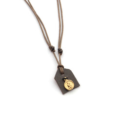 Escapulario SAGRARIO DOR - collar medalla dorada 7mm con cordón