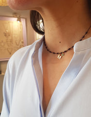 OLAYA INICIAL DORADA - Collar nuditos con letra