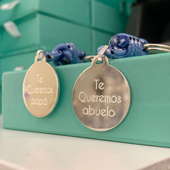 TU Y YO - pack 2 llaveros personalizables medalla plata 25mm